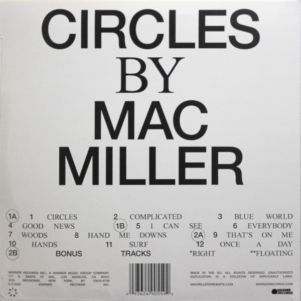 Виниловая пластинка Mac Miller - Circles (2LP) прозрачный винил