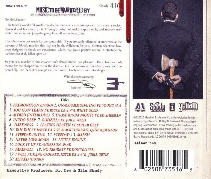 Виниловая пластинка Eminem - Music To Be Murdered By (2LP)