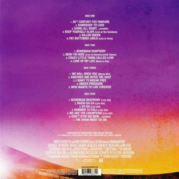 Виниловая пластинка Queen - Bohemian Rhapsody The Original Soundtrack Богемская рапсодия (2LP)
