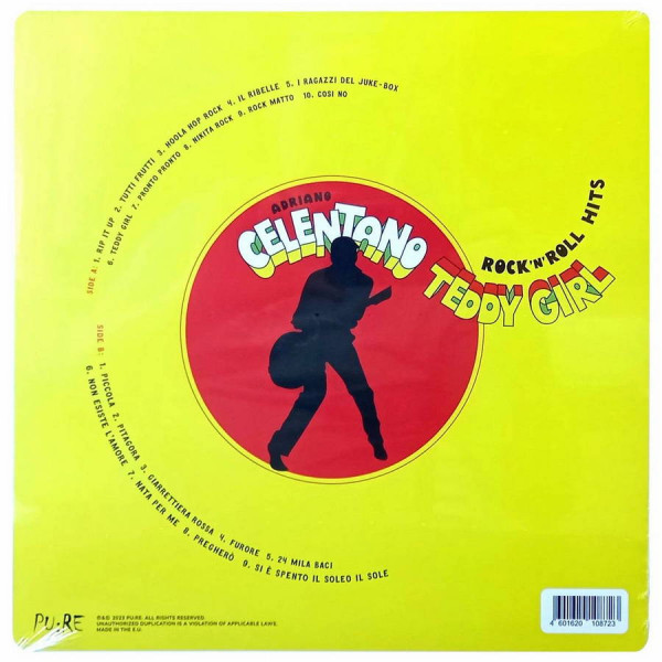Виниловая пластинка Adriano Celentano - Teddy Girl (LP) жёлтый винил