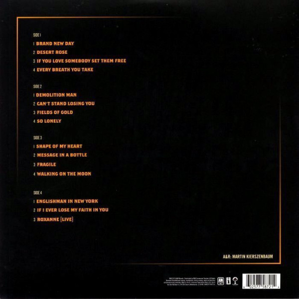 Виниловая пластинка Sting - My Songs (2LP) + Постер