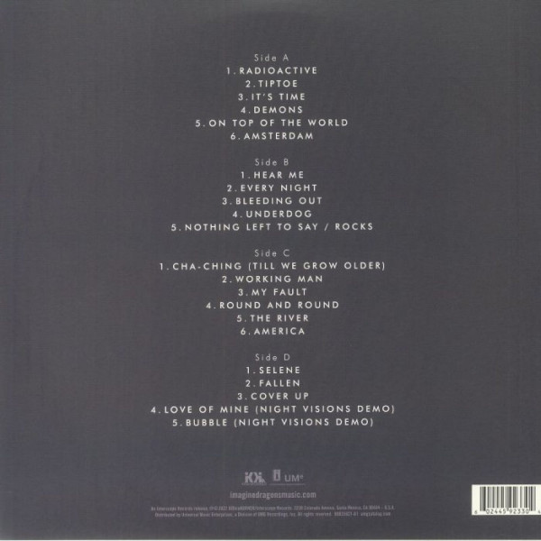 Виниловая пластинка Imagine Dragons - Night Visions expanded edition (2LP) прозрачный винил