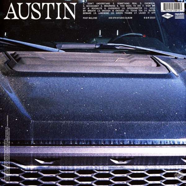 Виниловая пластинка Post Malone - Austin (2LP) голубой винил