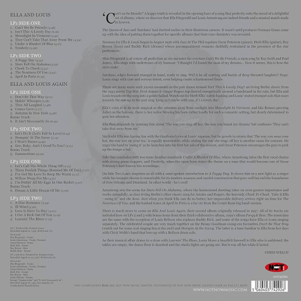 Виниловая пластинка Ella Fitzgerald & Louis Armstrong - Platinum Collection (col3LP) белый винил