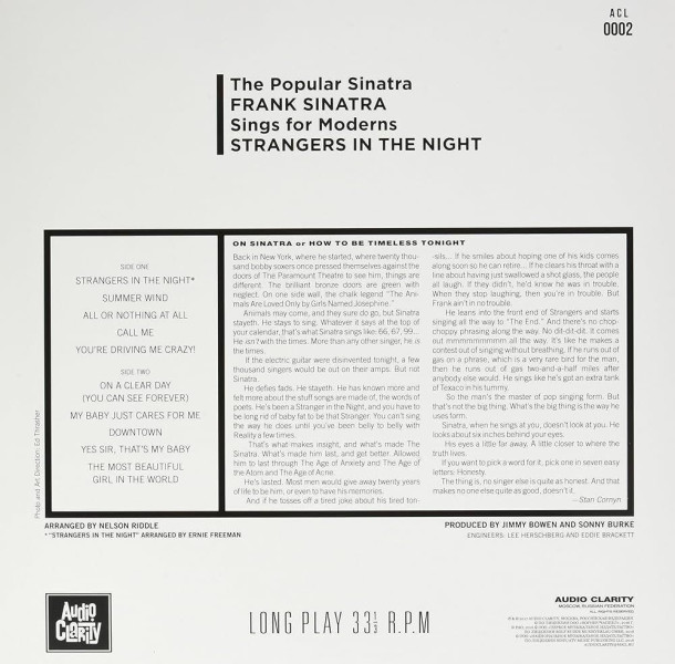 Виниловая пластинка Frank Sinatra - Strangers In The Night (LP)