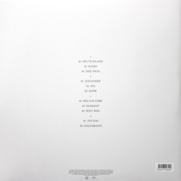 Виниловая пластинка Rammstein - Rammstein (2LP)