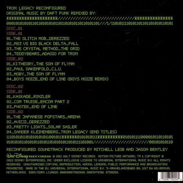 Виниловая пластинка Daft Punk - TRON: Legacy reconfigured (2LP)