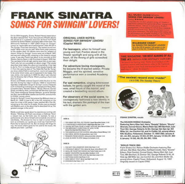 Виниловая пластинка Frank Sinatra - Songs For Swingin' Lovers (LP)
